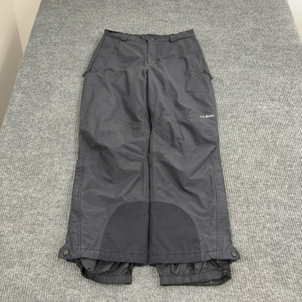 L.L. Bean Snow Pants Womens M Black Nylon Insulated Outdoor Ski Winter Style